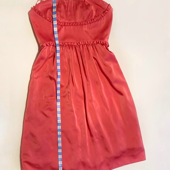 Y2K BCBGMAXAZRIA 2000s Style Dark Watermelon strapless Dress - Picture 9 of 9